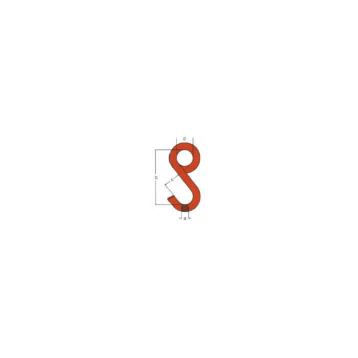Crochet "S" de levage demi fermé