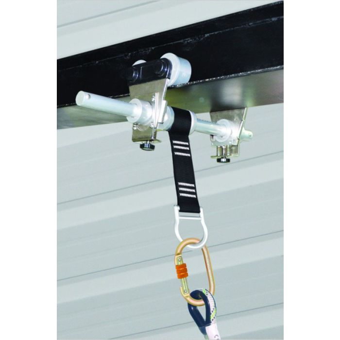 Point d'ancrage mobile sur roulettes