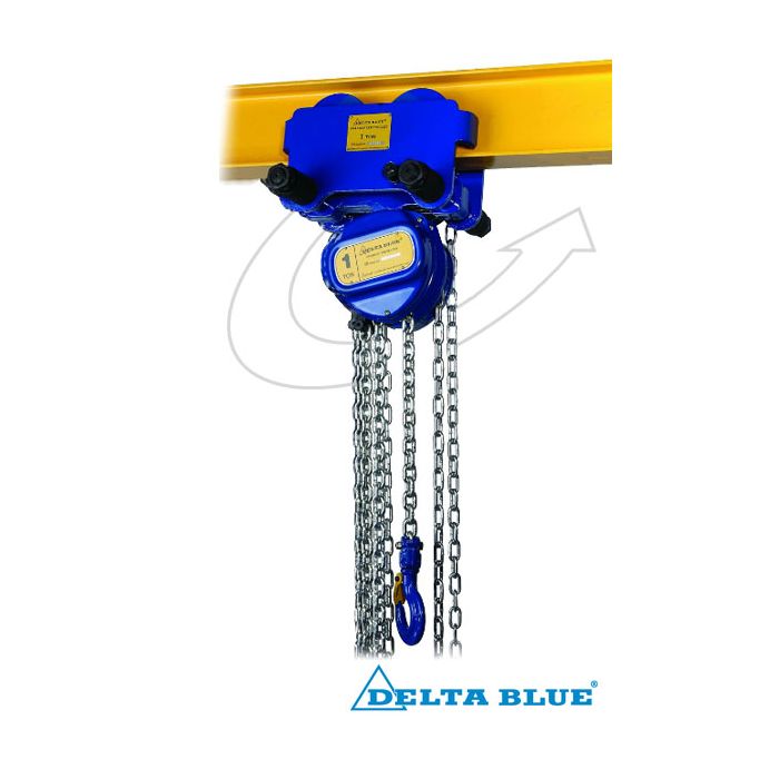 Palan manuel DELTA et chariot à chaîne combiné. Hauteur de levage modulable