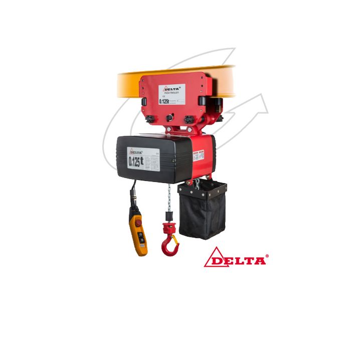 Palan à chaîne électrique DEY – 400V - Chariot manuel - Delta RED