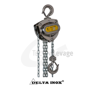 palan manuel à chaine delta inox vue de face