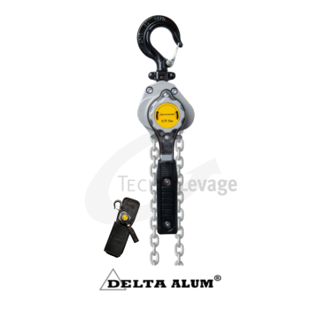 palan à levier manuel aluminium vue de face