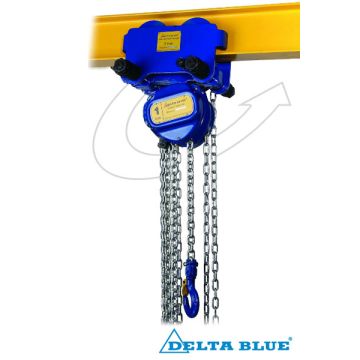 Palan manuel DELTA et chariot à chaîne combiné. Hauteur de levage modulable