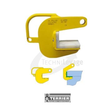 pince de levage à vis terrier polyvalente vue de face